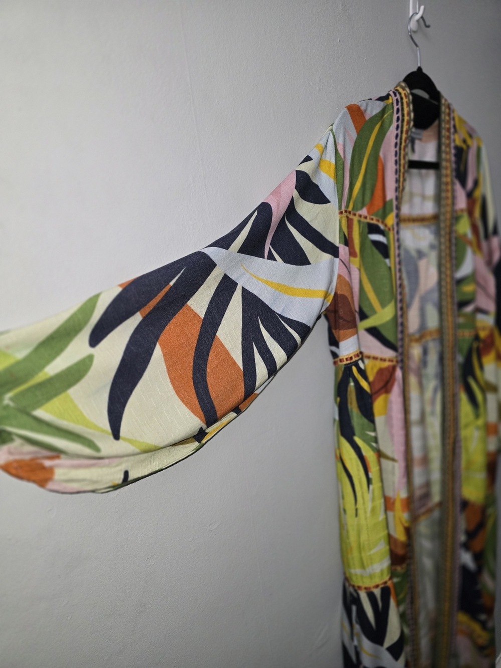 Conditions Apply Tiered Leaf Kimono Duster - Picture 2 of 5